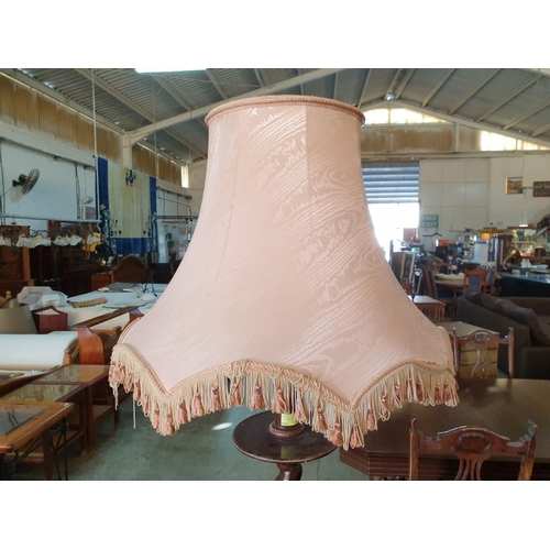 27 - Vintage (Floor Standing) Standard Lamp with Barley Twist Upstand and Fabric Shade