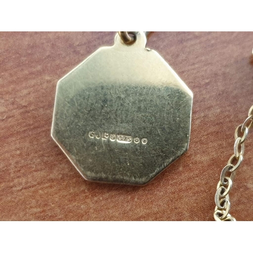 17A - 9ct Gold St. Christopher Pendant on 9ct Gold Link Necklace, Total Weight 3.1g