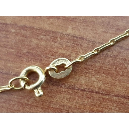 2 - 9ct Gold Necklace, Approx 50cm, Total Weight 3g