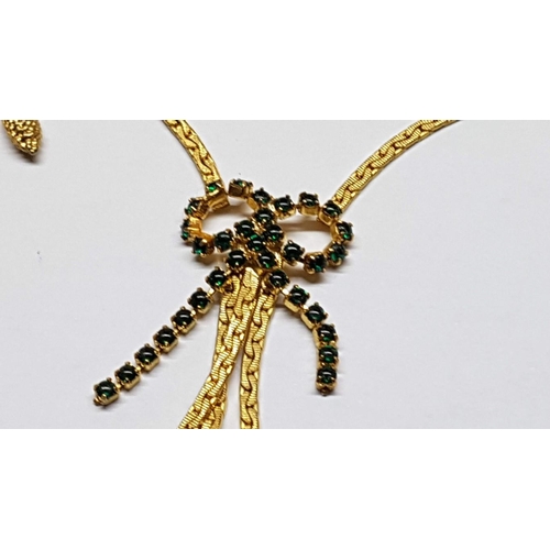 25A - Collection of Elegant Evening Jewellery in Bracelet with Large Swarovski Crystals and Necklace and B... 