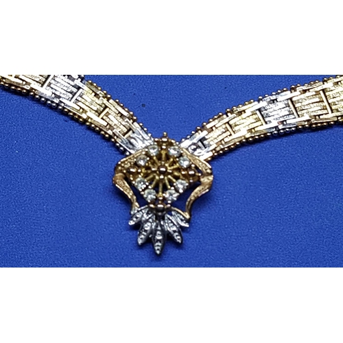 37 - Greek Patter Silver Necklace (.925), Total Weight 32gr