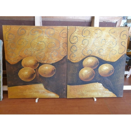 59 - Pair of Abstract Wall Pictures Fruit (2)