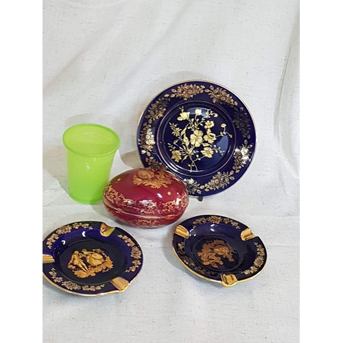 60 - Collection of Limoges inc; Small Sweet Plates, 2 x Matching Ashtray and Large Trinket Box