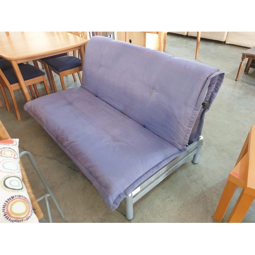 68 - Blue Fabric Sofa Bed