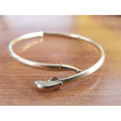 78 - Collection of 9ct Gold (Scrap or Repair); Bangle with Dolphin (5.7g), Bar Broach (Missing Stone, 2.7... 