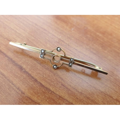 78 - Collection of 9ct Gold (Scrap or Repair); Bangle with Dolphin (5.7g), Bar Broach (Missing Stone, 2.7... 