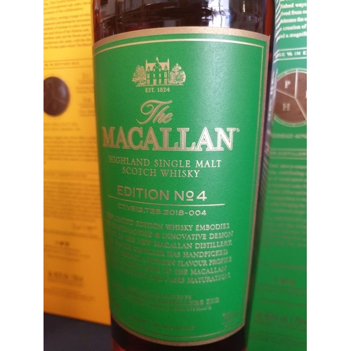 90 - 3 x Limited Edition Collectable Bottles of Macallan Single Malt Whisky (70cl); Edition No. 2, No. 3 ... 