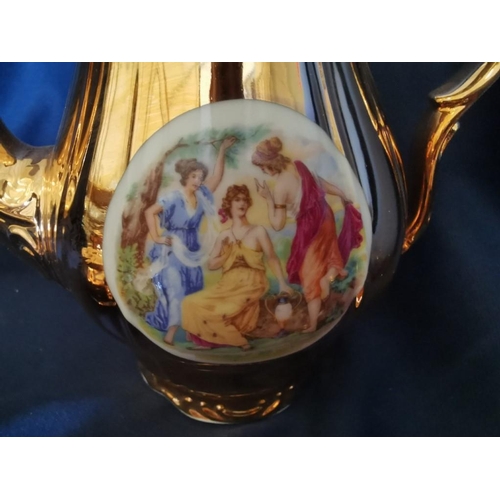 113 - Vintage 10 - Piece Royal EPIAG Czechoslovakia Bone China Tea Service, Comprising of 4 - Tea Cups and... 