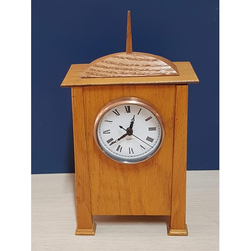 70A - Wooden Quartz Clock (28cm x 15cm x 7.5cm)