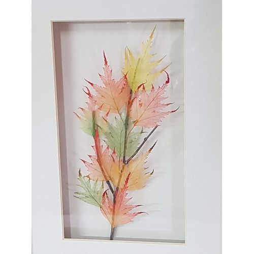 30 - Leaf Lines Art (x2) Booker Morey Artist (1997 - 2008) 'Cutleaf Birch Monochrome' (22.5cm x 31cm)