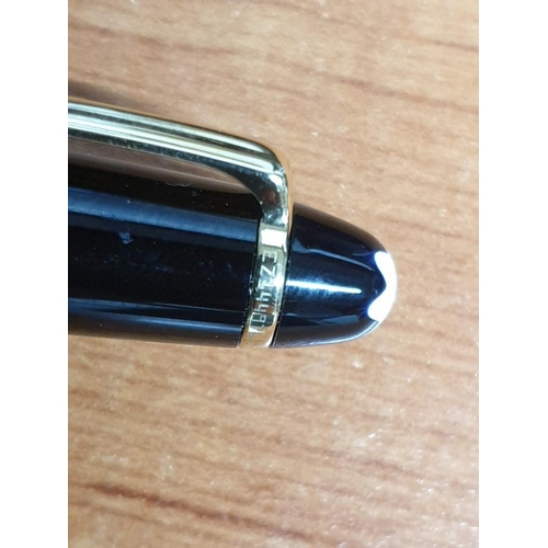 1 - Mont Blanc Meisterstuck Ball Point Pen, Twist Opening, with Mont Blanc Black M Refill Cartridge, in ... 