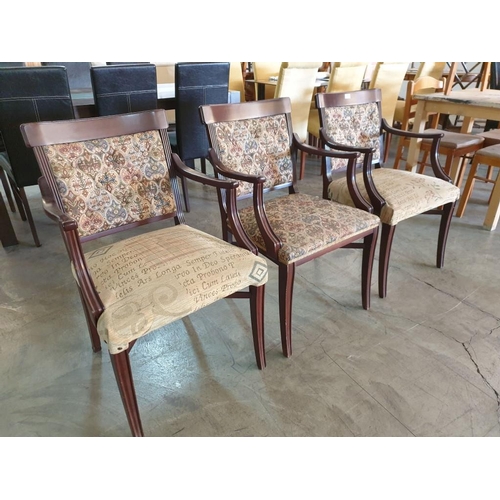 120 - 2 x Dinning Armchairs with Fabric Seat and Button Back Rests (3)