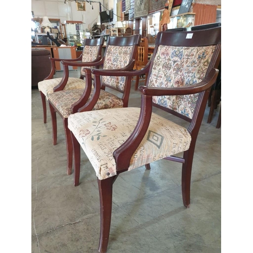 120 - 2 x Dinning Armchairs with Fabric Seat and Button Back Rests (3)