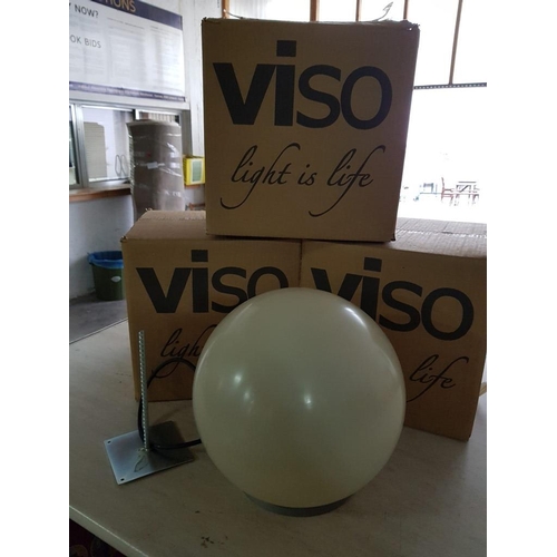 131 - Set of 3 x Outdoor Globe Lights (Cream Colour Balls)