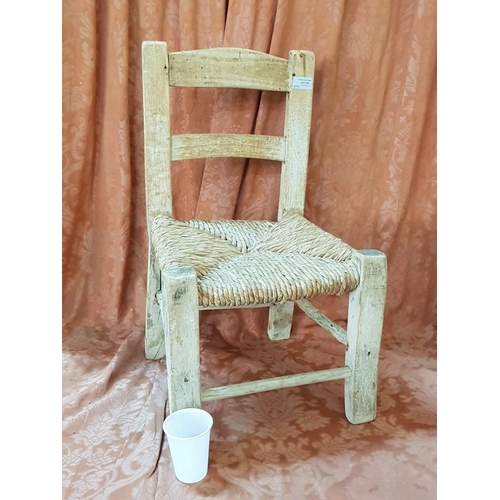 140 - Vintage Cypriot Hand Made Child's Chair with Cane Seat