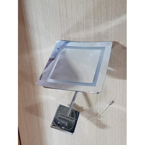 163 - Modern Chrome Square Wall Light (Chipped)