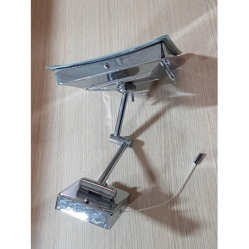 163 - Modern Chrome Square Wall Light (Chipped)