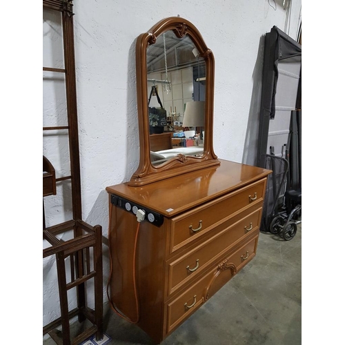 169 - Classic Style Wooden Chest of Drawers with Matching Large Mirror