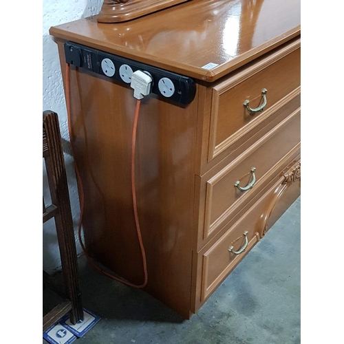 169 - Classic Style Wooden Chest of Drawers with Matching Large Mirror