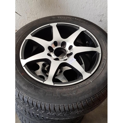 174 - 4 x Tyres with Aluminium Rims