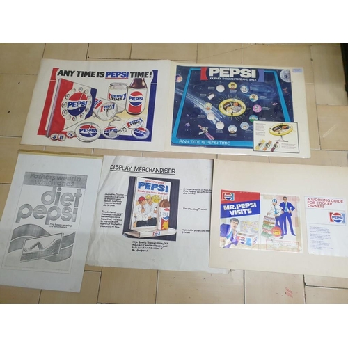 207 - Collection of Vintage Pepsi Advertising Posters inc; 2 x 