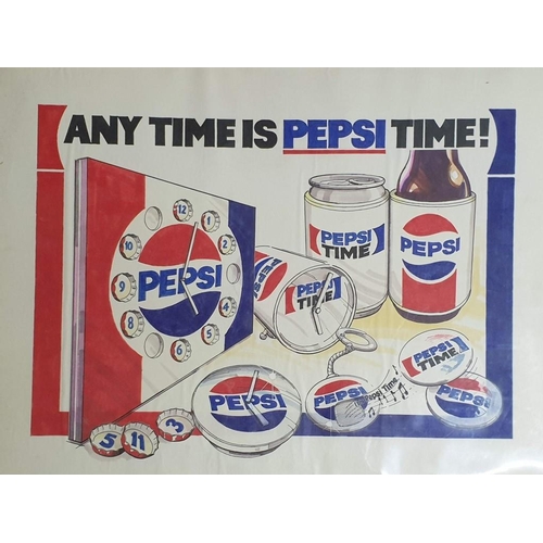 207 - Collection of Vintage Pepsi Advertising Posters inc; 2 x 