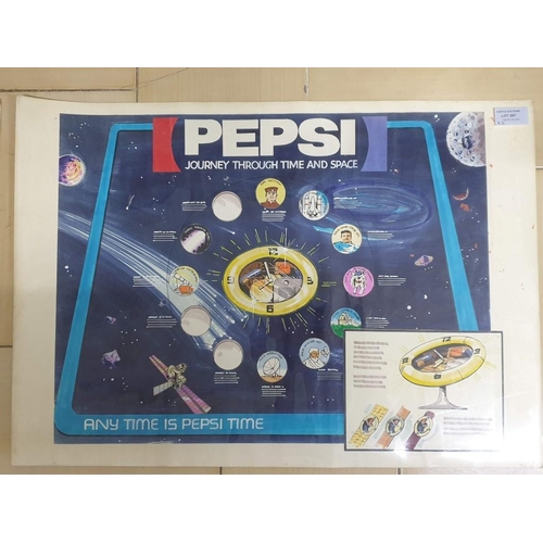 207 - Collection of Vintage Pepsi Advertising Posters inc; 2 x 