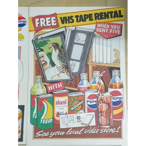 209 - Collection of Vintage Pepsi Advertising Posters (59cm x 42cm each Poster)