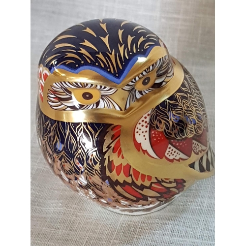 77 - Royal Crown Derby Paperweight (2 x Owls)