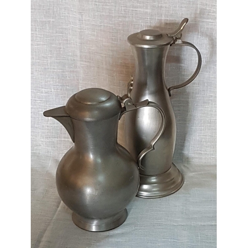 86 - Set of 2 x Pewter Water and Wine Jars