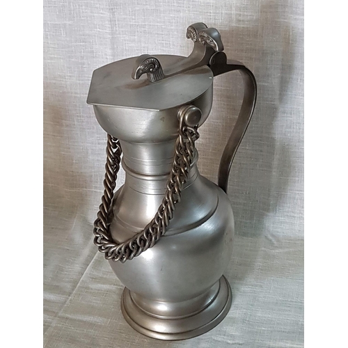 87 - Large Vintage Style Pewter Wine / Water Jar