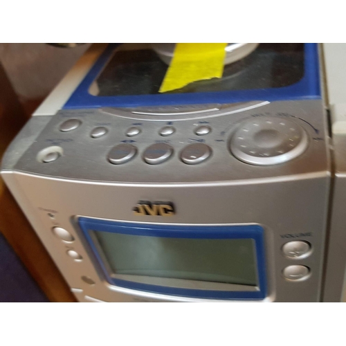 158 - JVC Micro Component System UX-T150 Radio / CD / Tape Player (Tower, 2 x Speakers and R/C)