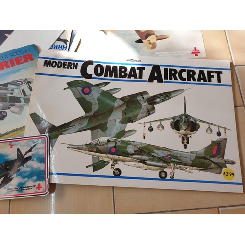 709 - Collection of Military Aircraft Magazines, Posters, Books, Folders, Ca Spotter Cards, Red Arrows etc