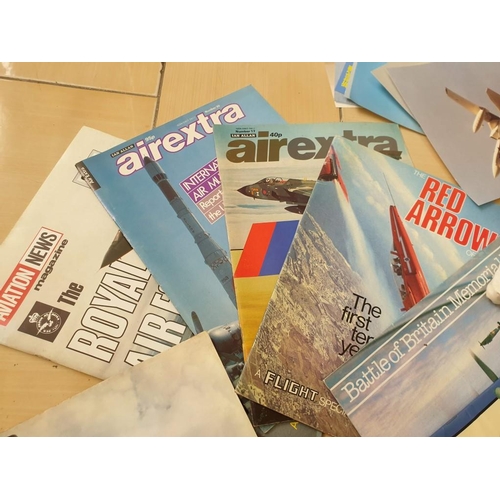 709 - Collection of Military Aircraft Magazines, Posters, Books, Folders, Ca Spotter Cards, Red Arrows etc