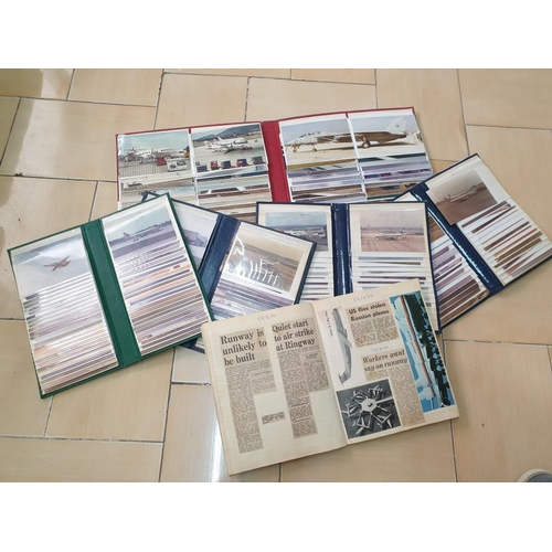 710 - 5 x Photo Albums of Aircraft Photos Together with Scrap Book with Lots of Airline / Airplane Related... 