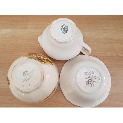 714 - Vintage Porcelain by Alfred Meakin, 2 x Small Bowls and Cream Jar