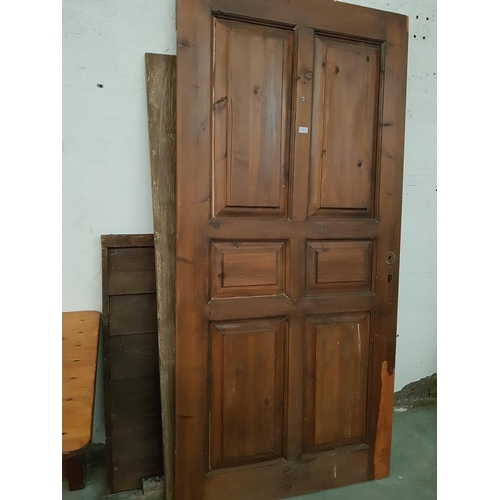 187 - Solid Wood Door and Fence Panel (L:98cm x H:205cm x W:4.5cm)