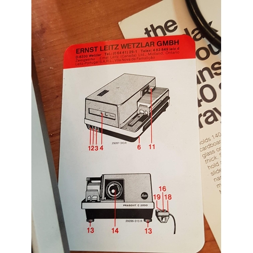 265 - Leitz Projecton and 2 x Kodak Carousel Transvee 140 Slide Tray