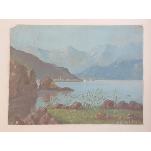 200A - Pair of Framed Oil on Canvas Paintings of Mediterranean Landscapes Signed 'A CorpePPo' (?), (Each Ap... 