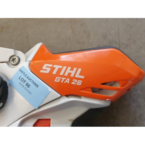 66 - Stihl GTA26 Cordless / Battery Garden Pruner *Working when Lotted*