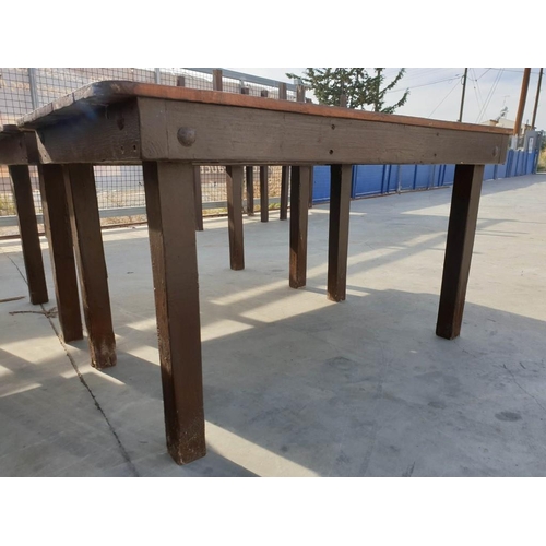 76 - Solid Wood Garden / Patio Table (or Rustic Dinning Table) (133cm x 75cm x 72cm)