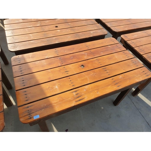 77 - Solid Wood Garden / Patio Table (or Rustic Dinning Table) (133cm x 75cm x 72cm)