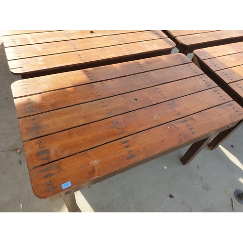 78 - Solid Wood Garden / Patio Table (or Rustic Dinning Table) (133cm x 75cm x 72cm)