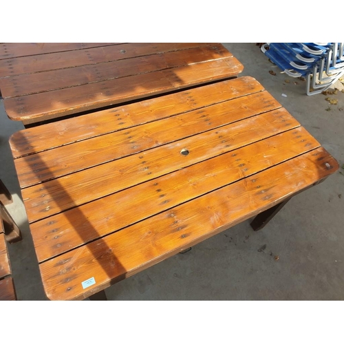 79 - Solid Wood Garden / Patio Table (or Rustic Dinning Table) (133cm x 75cm x 72cm)