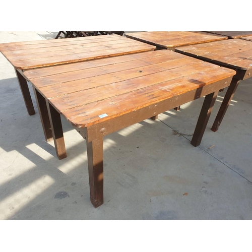 81 - Solid Wood Garden / Patio Table (or Rustic Dinning Table) (133cm x 75cm x 72cm)