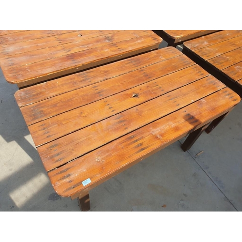 81 - Solid Wood Garden / Patio Table (or Rustic Dinning Table) (133cm x 75cm x 72cm)