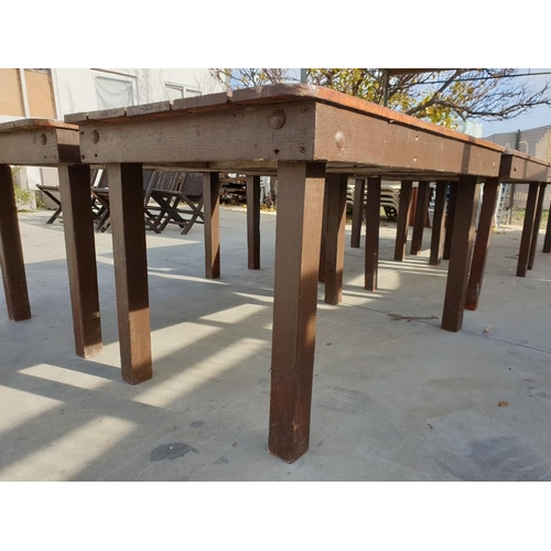 81 - Solid Wood Garden / Patio Table (or Rustic Dinning Table) (133cm x 75cm x 72cm)