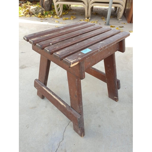 82 - Solid Wood Stool (H:43.5cm x L:41cm x W:31cm)