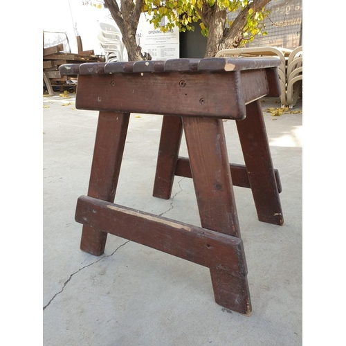 82 - Solid Wood Stool (H:43.5cm x L:41cm x W:31cm)