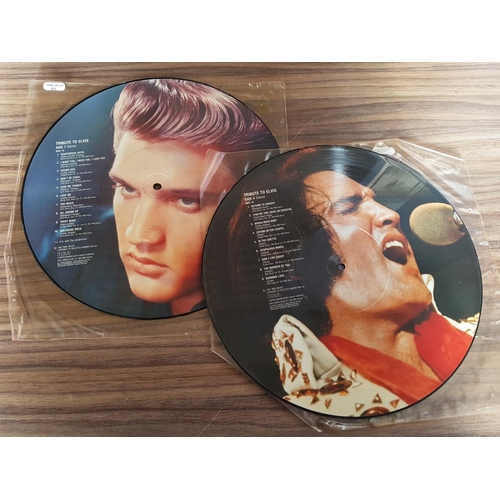 84 - Collection of 3 x Pictures Disks with 2 x Tribute to Elvis Side 1.2 and Side 4.3, and 